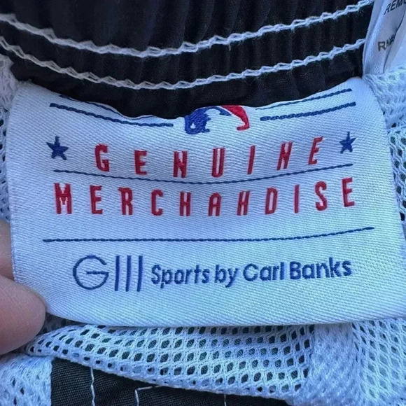 San Francisco Giants Mesh Black Orange White Color Block Swimming Trunks Shorts - Picture 7 of 12